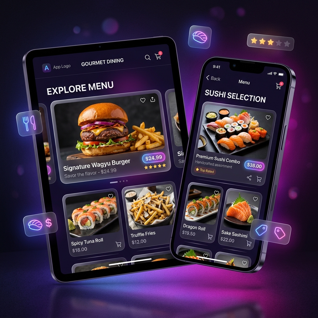 Menú Digital de MenuPro en Tablet y Móvil